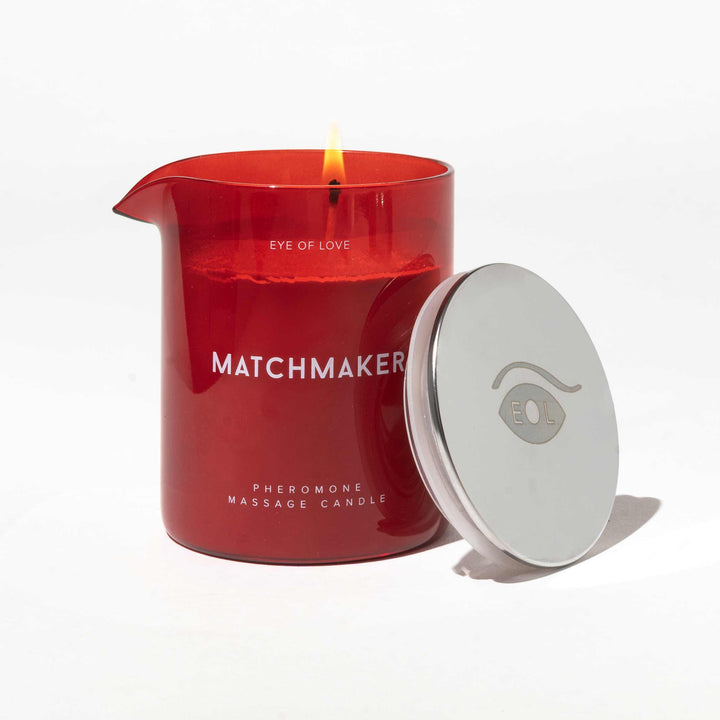 Lit Eye of Love Matchmaker Red Diamond pheromone massage candle