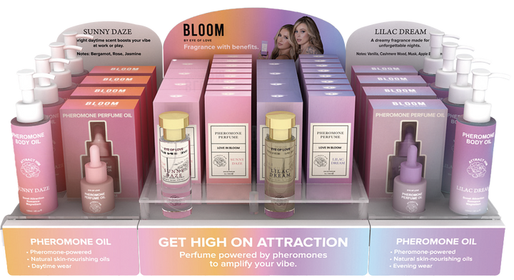 BLOOM Female Pheromone Display Prepack, 38 Pieces Assorted with Testers