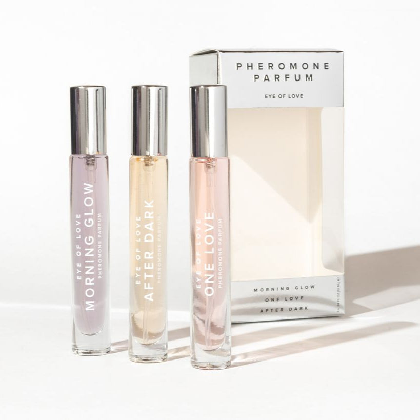 Eye of Love After Dark, One Love and Morning Glow pheromone perfume scents